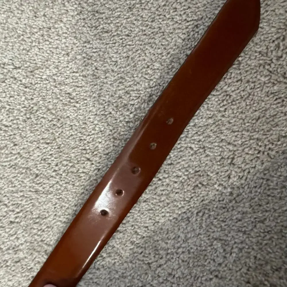 Harken Genuine Leather Brown Belt w/ Silver Hardware Women's Size Small